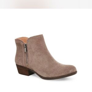 Lucky Brand Taupe Breah Ankle Booties